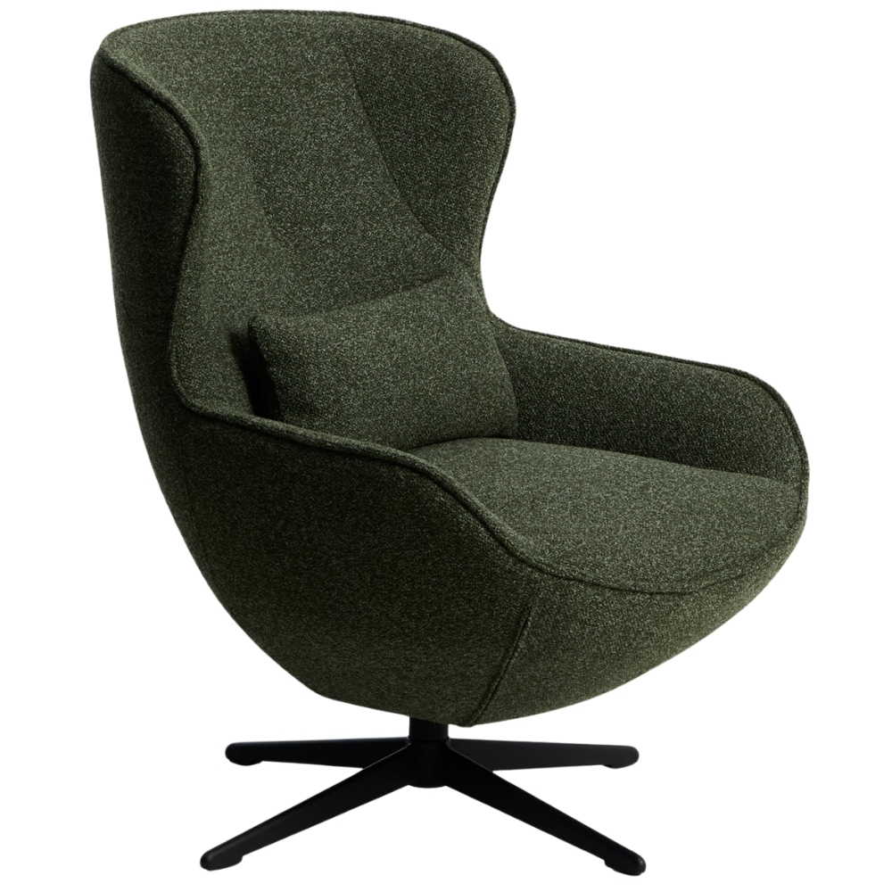 Kave Home Zelené čalouněné otočné křeslo Sorile Kave Home