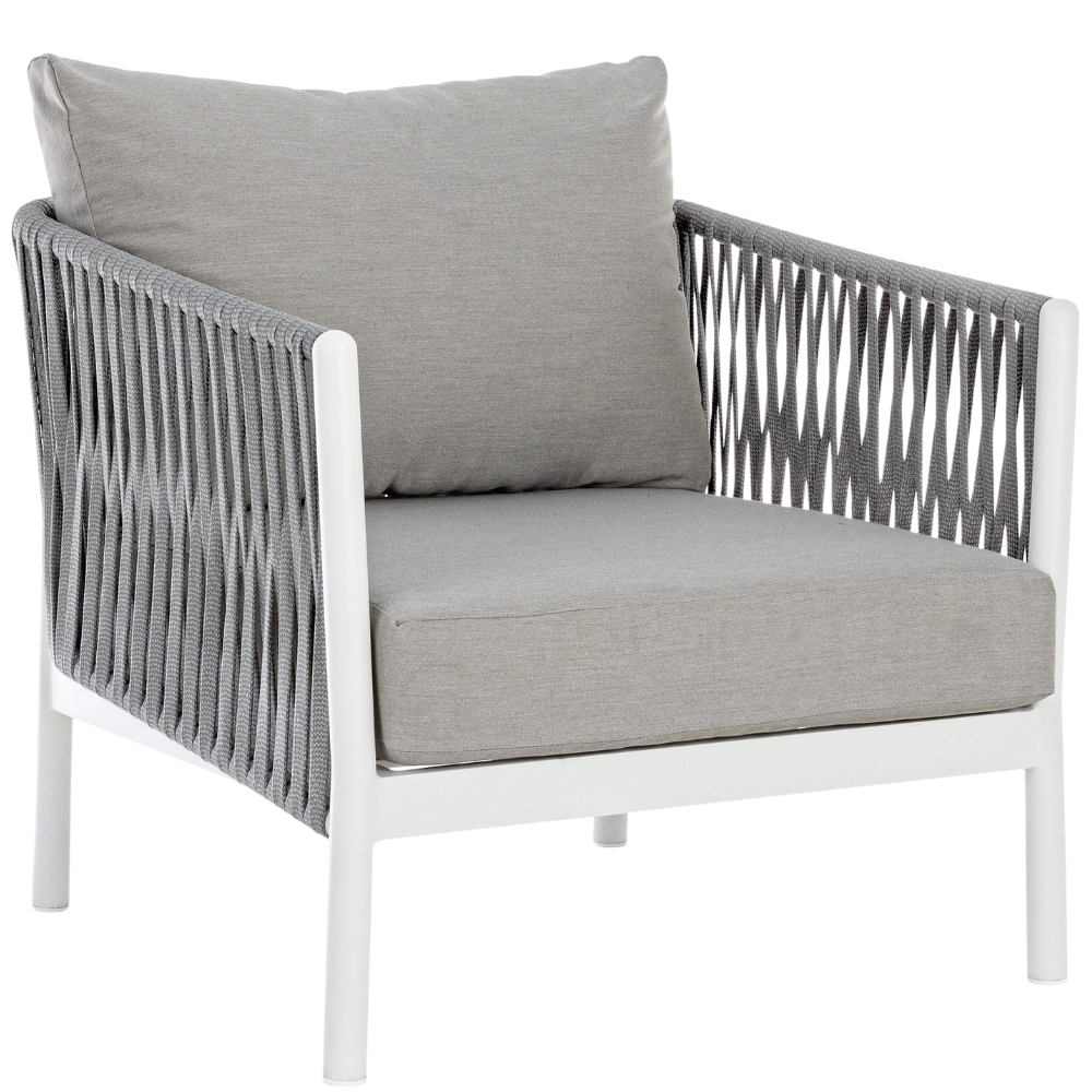 Bizzotto Šedo-bílé zahradní křeslo  Florencia Bizzotto