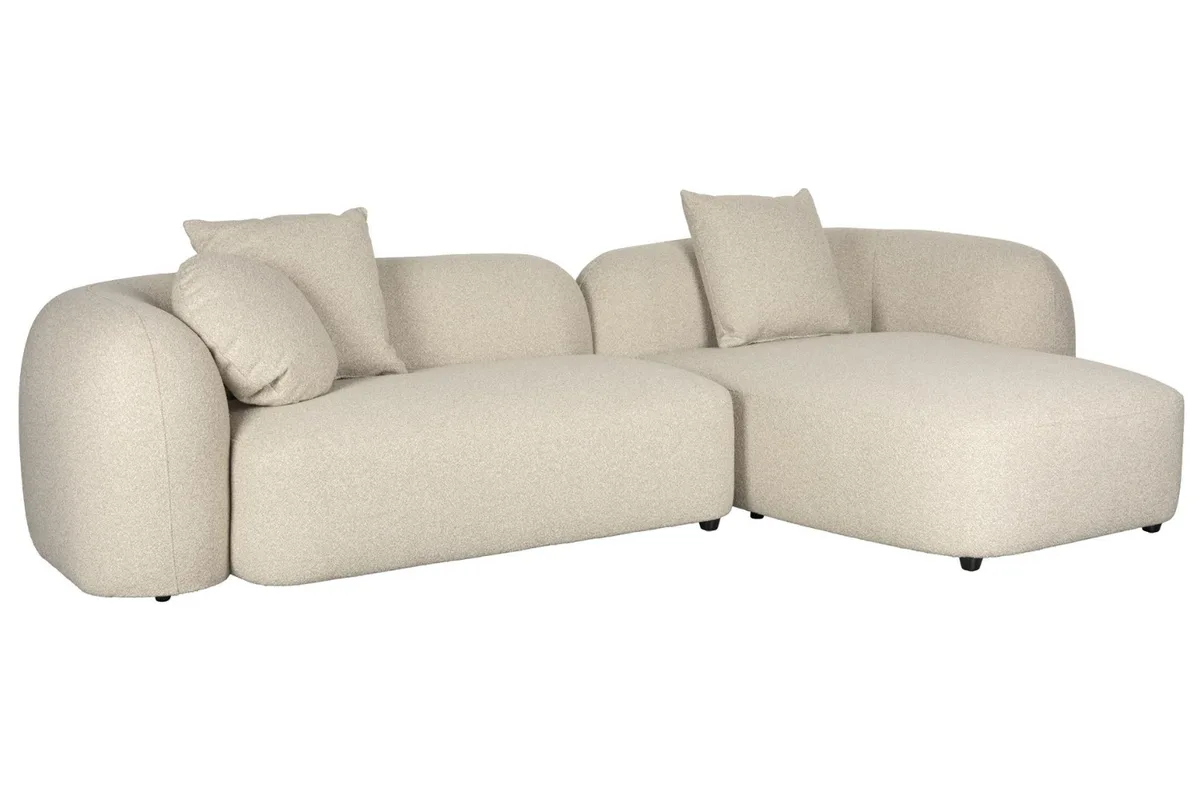 Housecraft Living Béžová čalouněná rohová pohovka Perry 288 cm, pravá