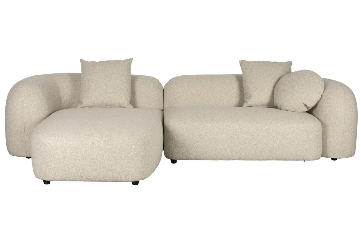 Housecraft Living Béžová čalouněná rohová pohovka Perry 288 cm, levá