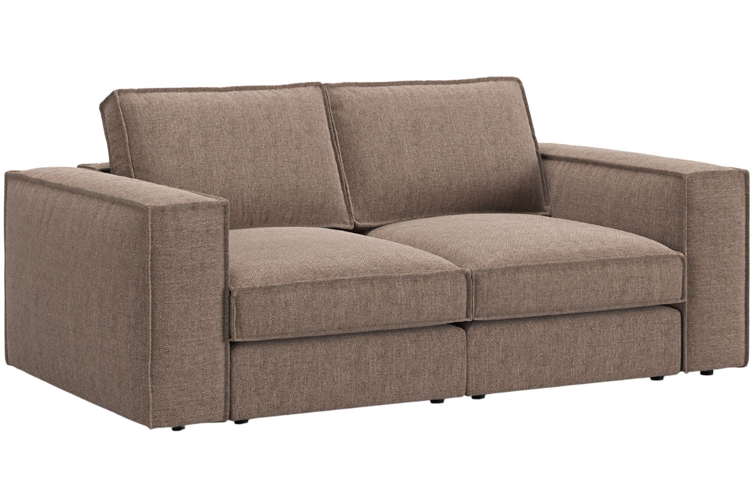 Micadoni Hnědá dvoumístná pohovka Pola 206 cm Micadoni