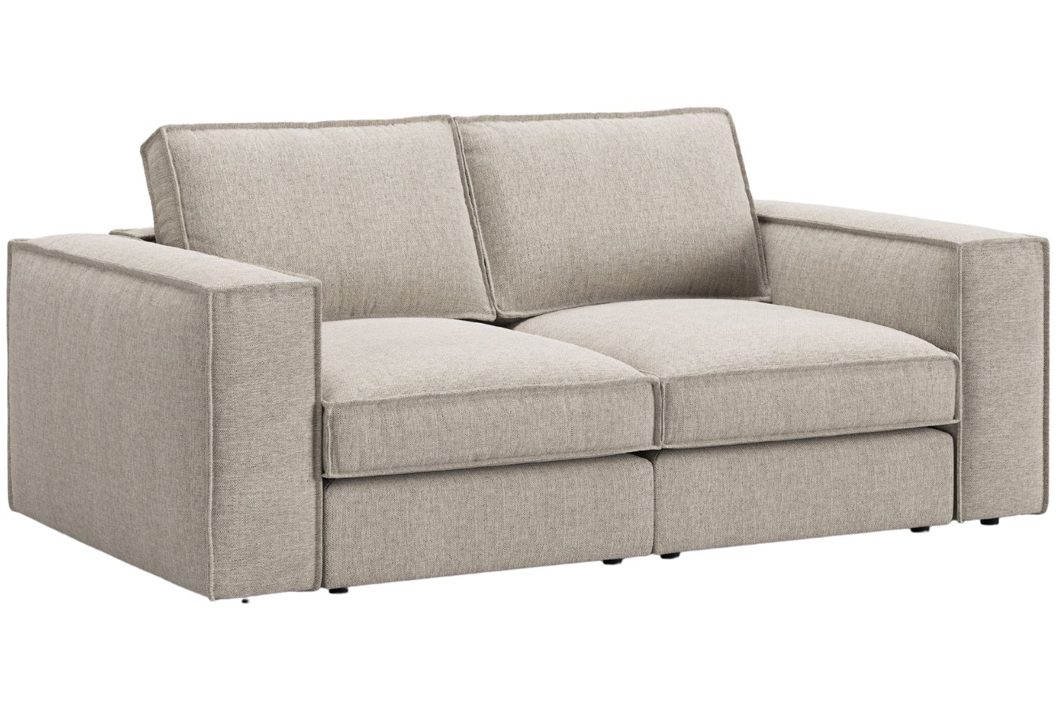 Micadoni Pískově hnědá dvoumístná pohovka Pola 206 cm Micadoni