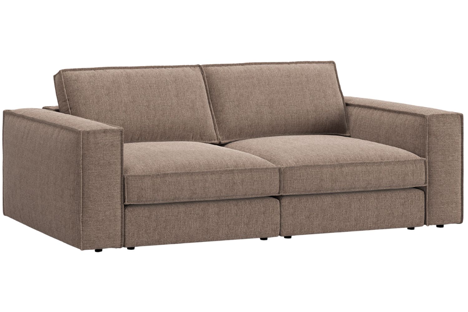 Micadoni Hnědá trojmístná pohovka Pola 236 cm Micadoni