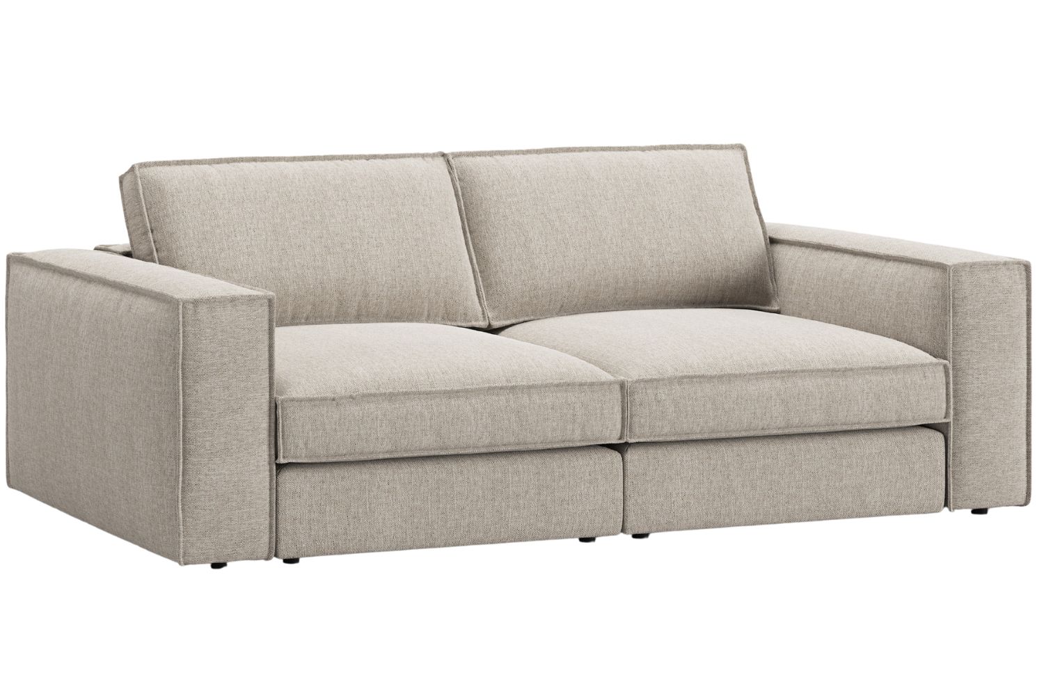 Micadoni Pískově hnědá trojmístná pohovka Pola 236 cm Micadoni