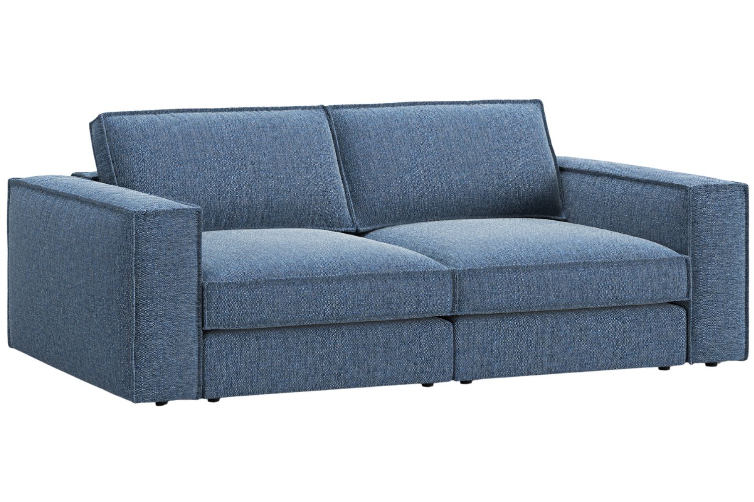 Micadoni Tmavě modrá trojmístná pohovka Pola 236 cm Micadoni