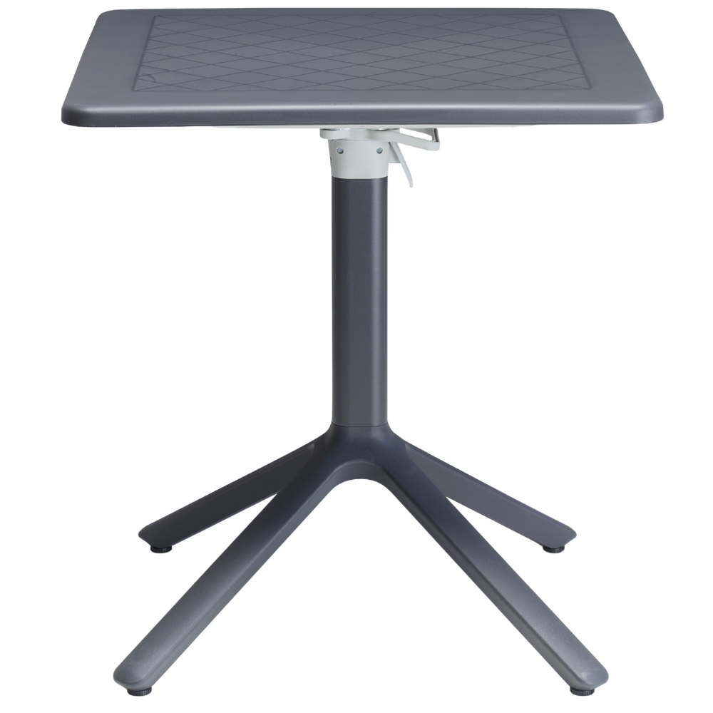 SCAB Tmavě šedý zahradní skládací stůl Eco 70 x 70 cm SCAB