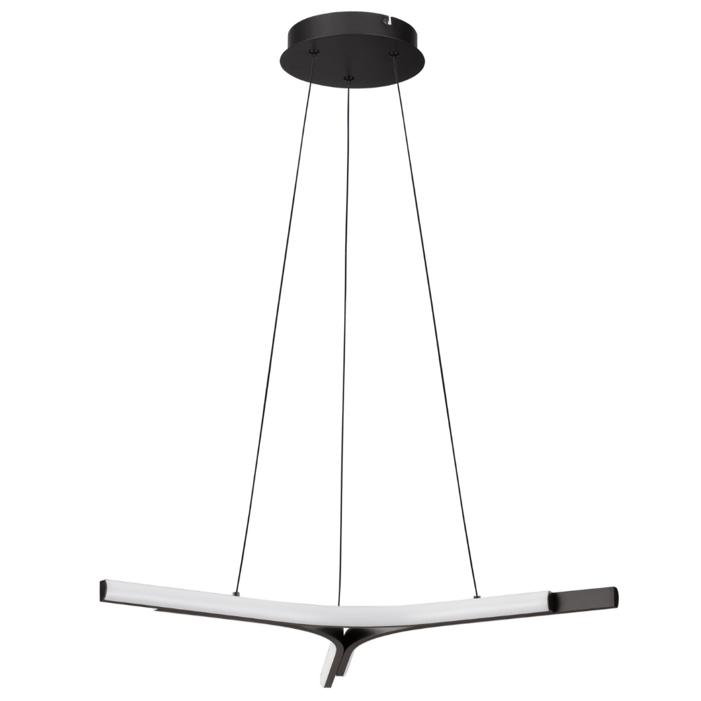 Nova Luce Černé kovové závěsné LED světlo Nue 70 cm Nova Luce