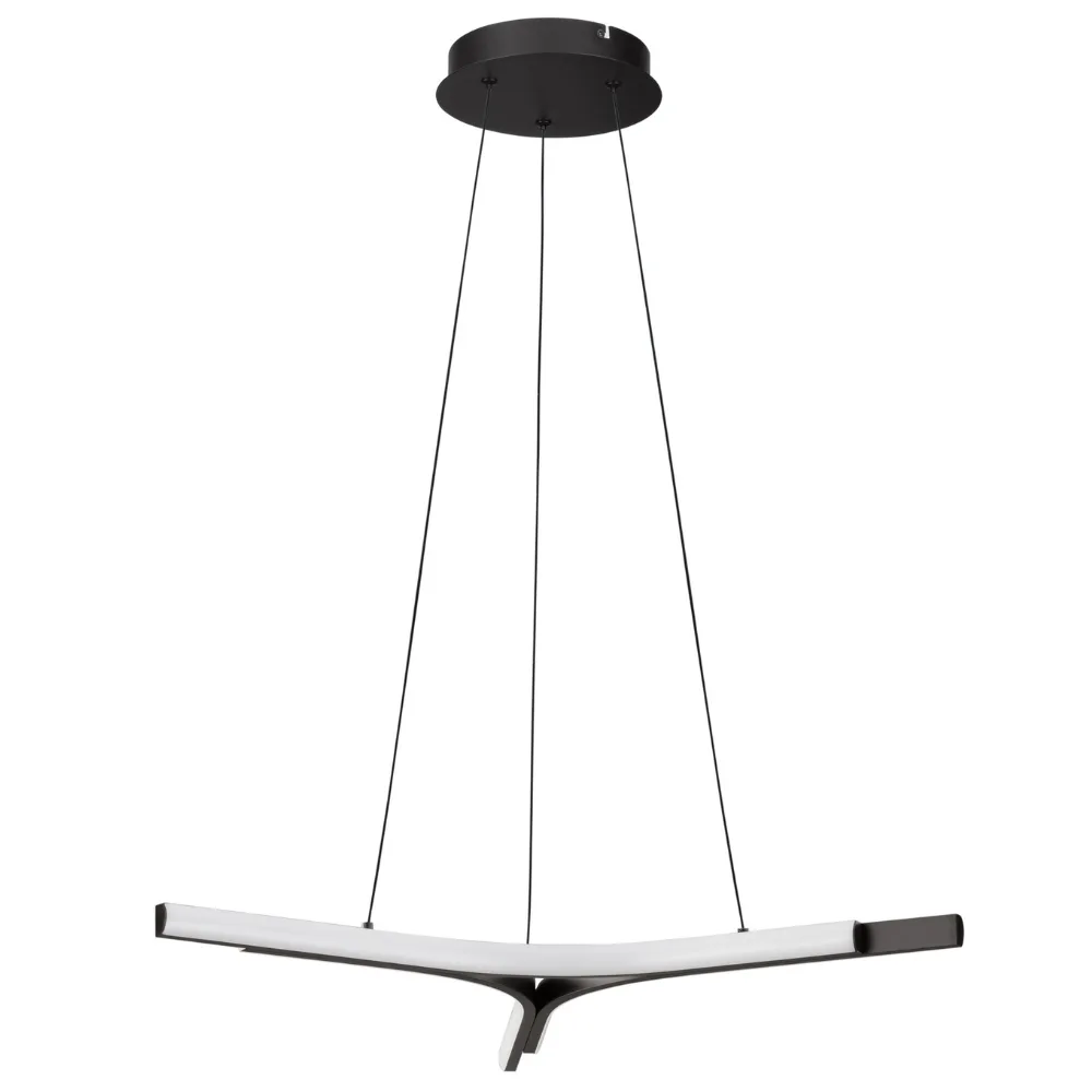 Nova Luce Černé kovové závěsné LED světlo Nue 70 cm