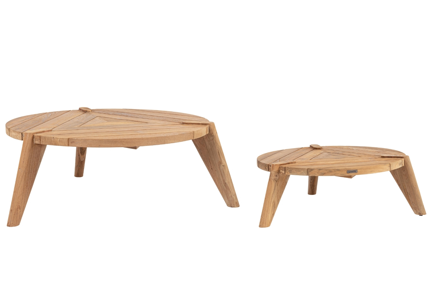 Bizzotto Set dvou dřevěných zahradních stolků Camden 80/100 cm Bizzotto