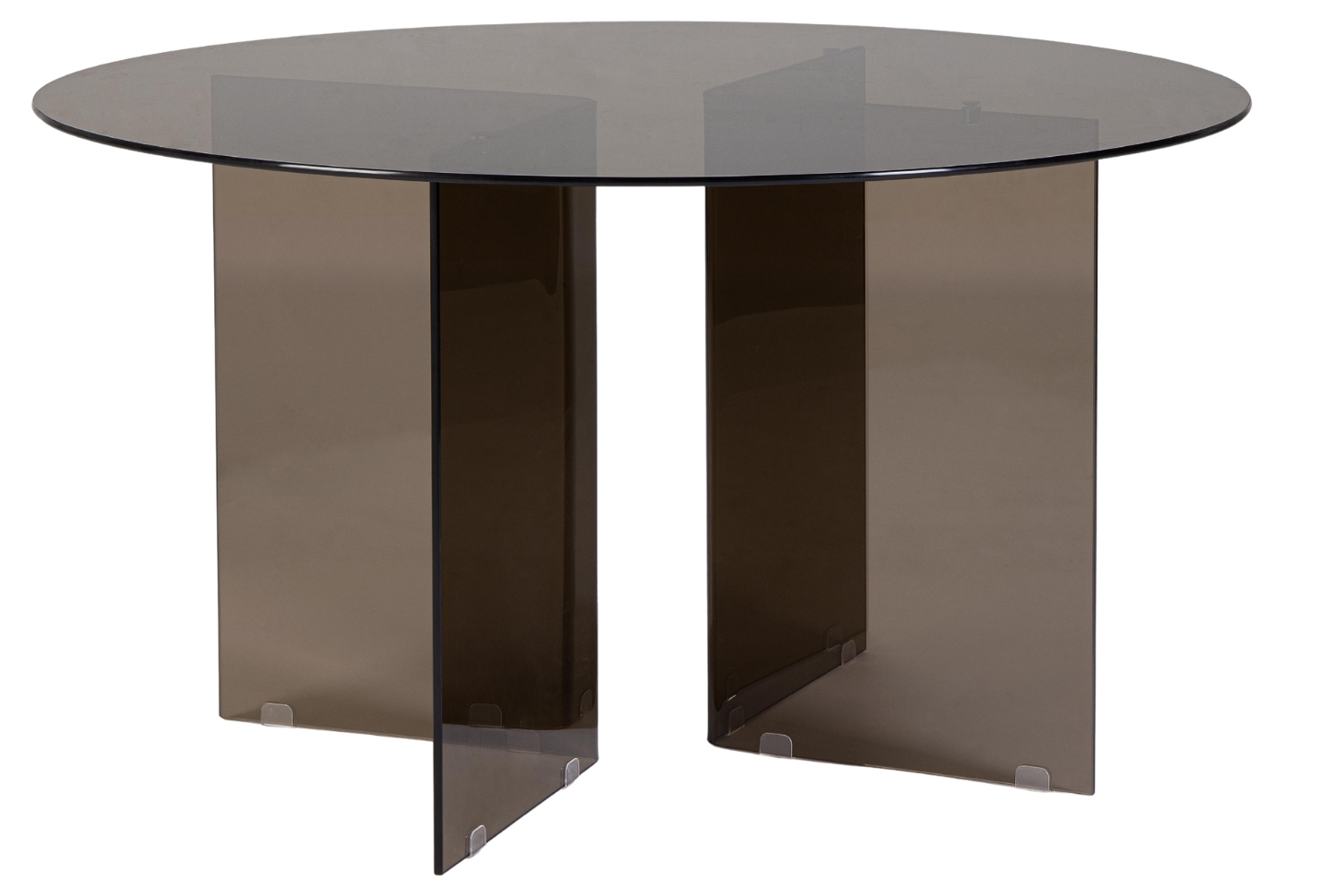 Bizzotto Hnědý skleněný jídelní stůl Iride Ø130 cm Bizzotto