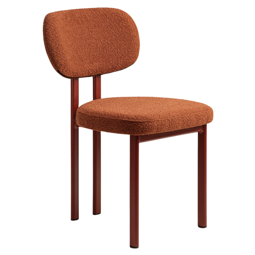 Micadoni Terakotově oranžová bouclé jídelní židle Sam Micadoni