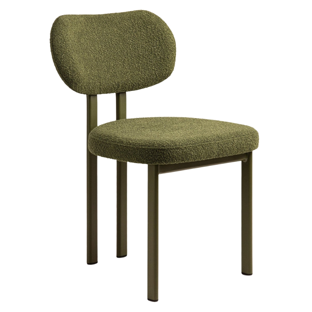 Micadoni Zelená bouclé jídelní židle Sam Micadoni