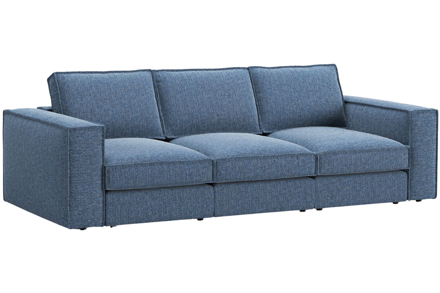 Micadoni Tmavě modrá čtyřmístná pohovka Pola 284 cm Micadoni