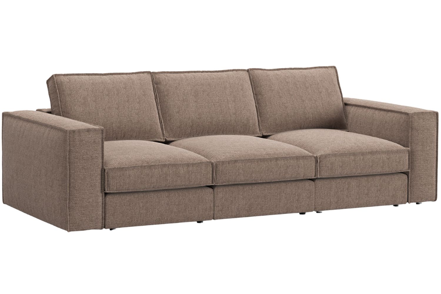 Micadoni Hnědá čtyřmístná pohovka Pola 284 cm Micadoni