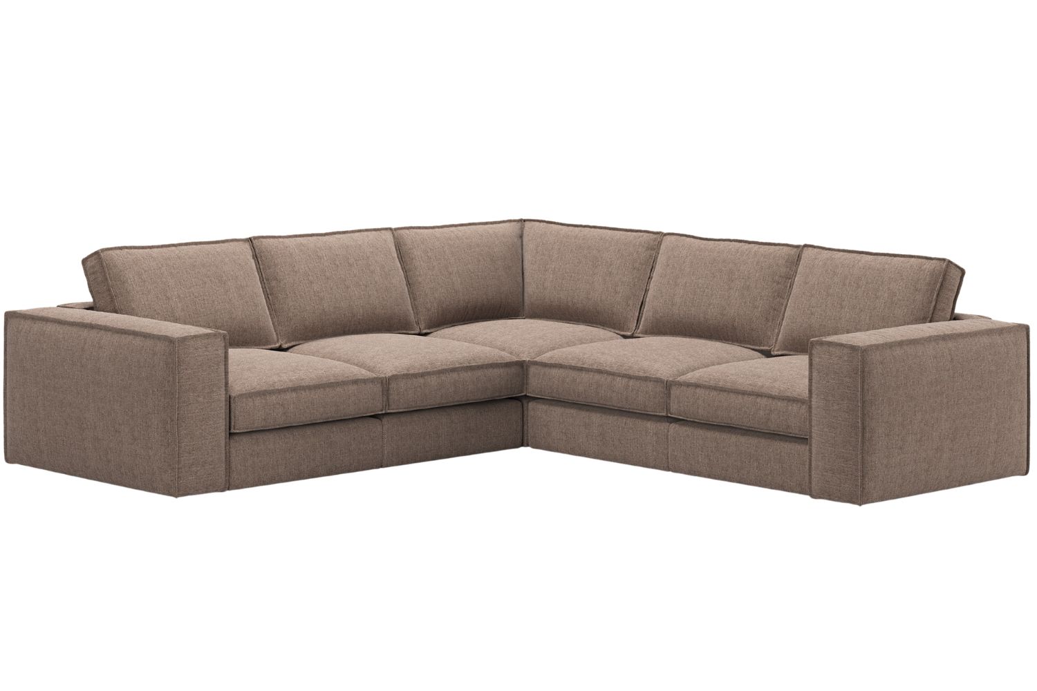 Micadoni Hnědá rohová pohovka Pola 284 cm Micadoni