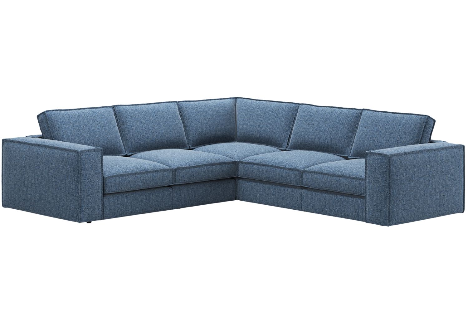 Micadoni Tmavě modrá rohová pohovka Pola 284 cm Micadoni