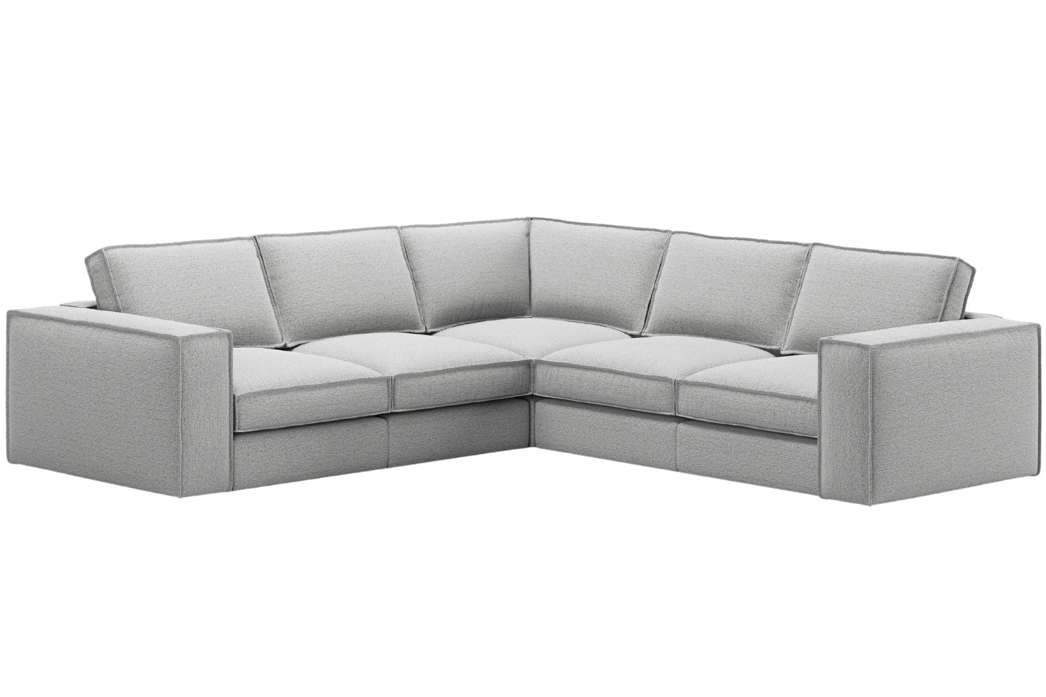 Micadoni Světle šedá rohová pohovka Pola 284 cm Micadoni