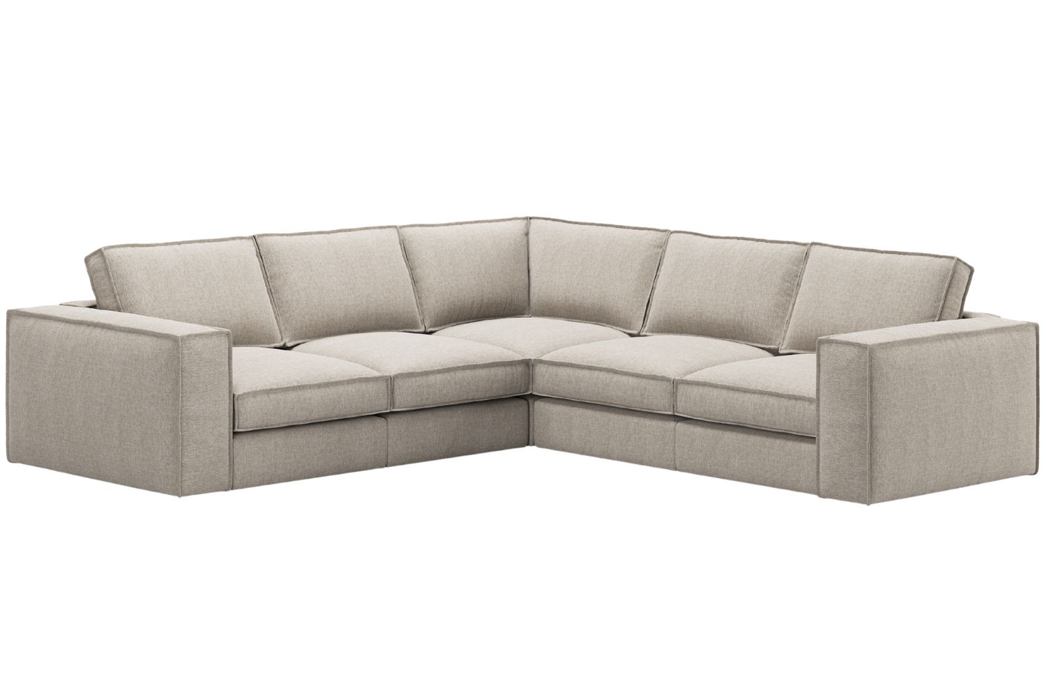 Micadoni Pískově hnědá rohová pohovka Pola 284 cm Micadoni