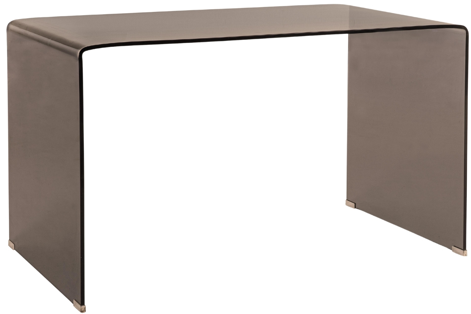 Bizzotto Hnědý skleněný pracovní stůl Iride 126 x 70 cm Bizzotto