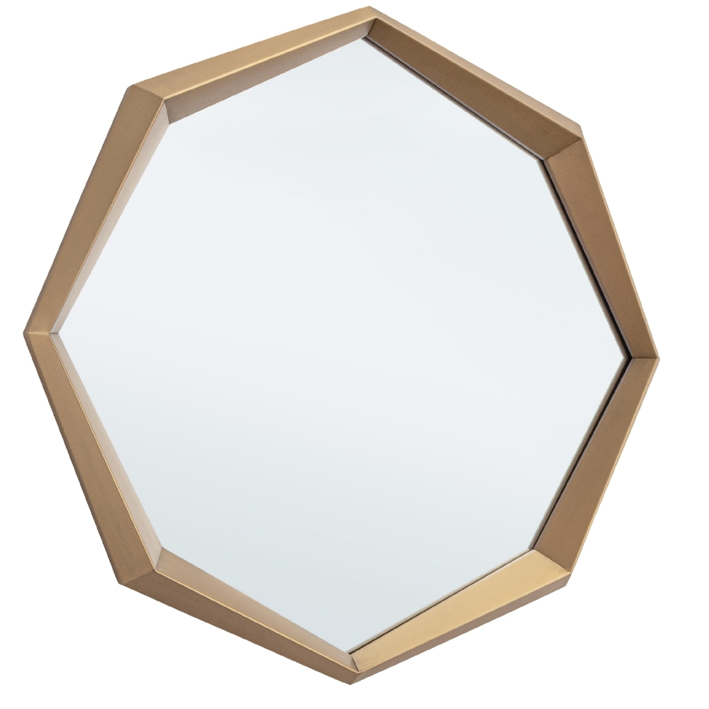 Bizzotto Zlaté kovové závěsné zrcadlo Gursky 80 x 80 cm Bizzotto