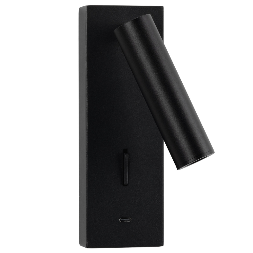 Nova Luce Černé kovové nástěnné LED světlo Fuse Nova Luce