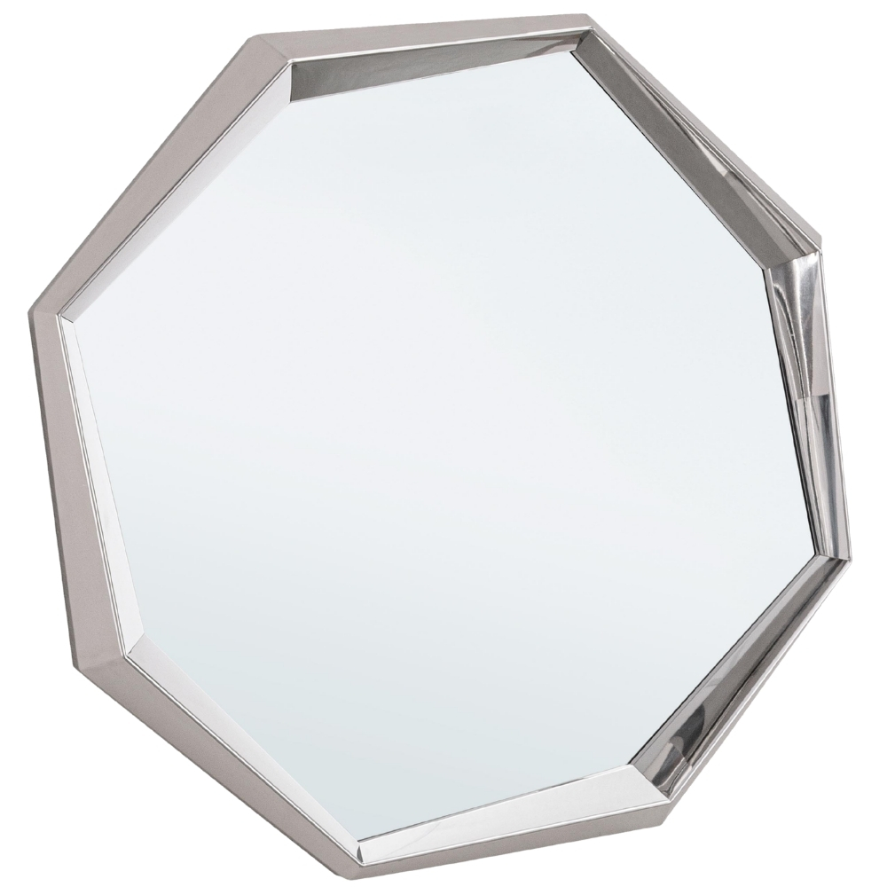 Bizzotto Stříbrné kovové závěsné zrcadlo Gursky 80 x 80 cm Bizzotto