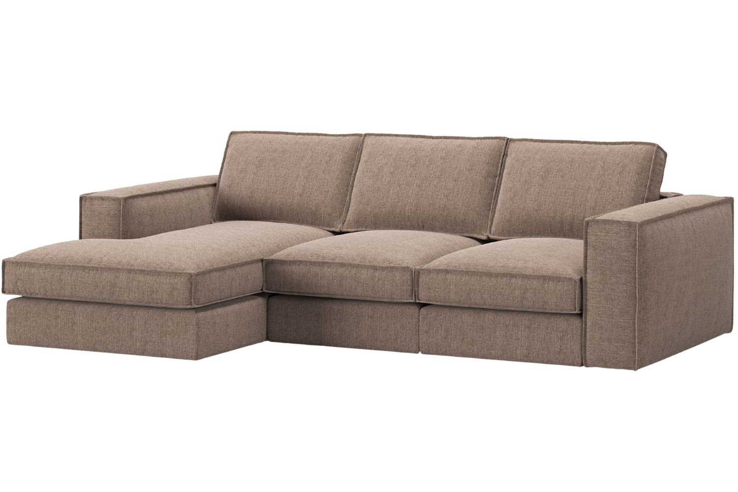 Micadoni Hnědá rohová pohovka Pola 284 cm