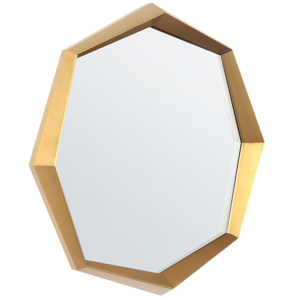 Bizzotto Zlaté kovové závěsné zrcadlo Gursky 120 x 120 cm Bizzotto