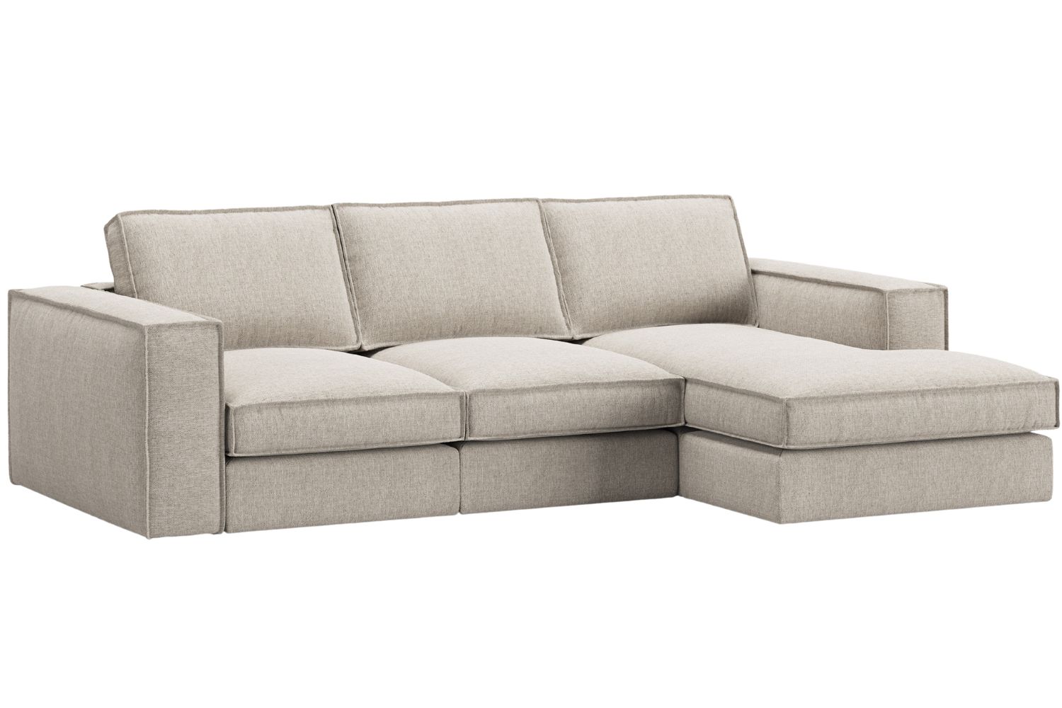 Micadoni Pískově hnědá rohová pohovka Pola 284 cm