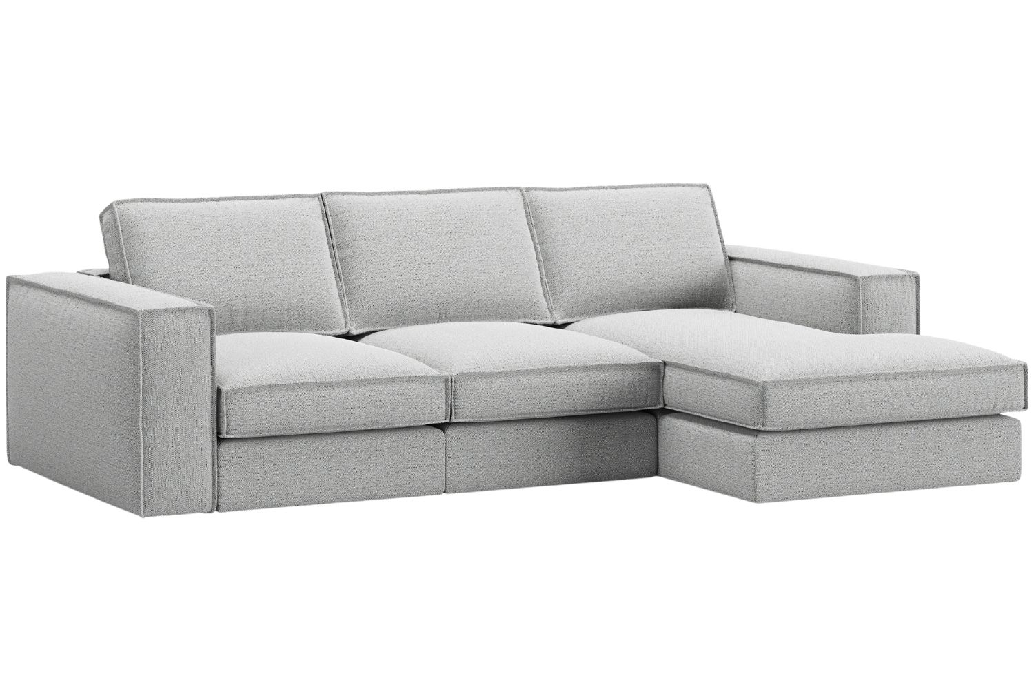 Micadoni Světle šedá rohová pohovka Pola 284 cm