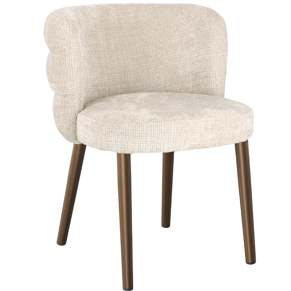 Bizzotto Béžová čalouněná židle Ilma s bronzovou podnoží Bizzotto