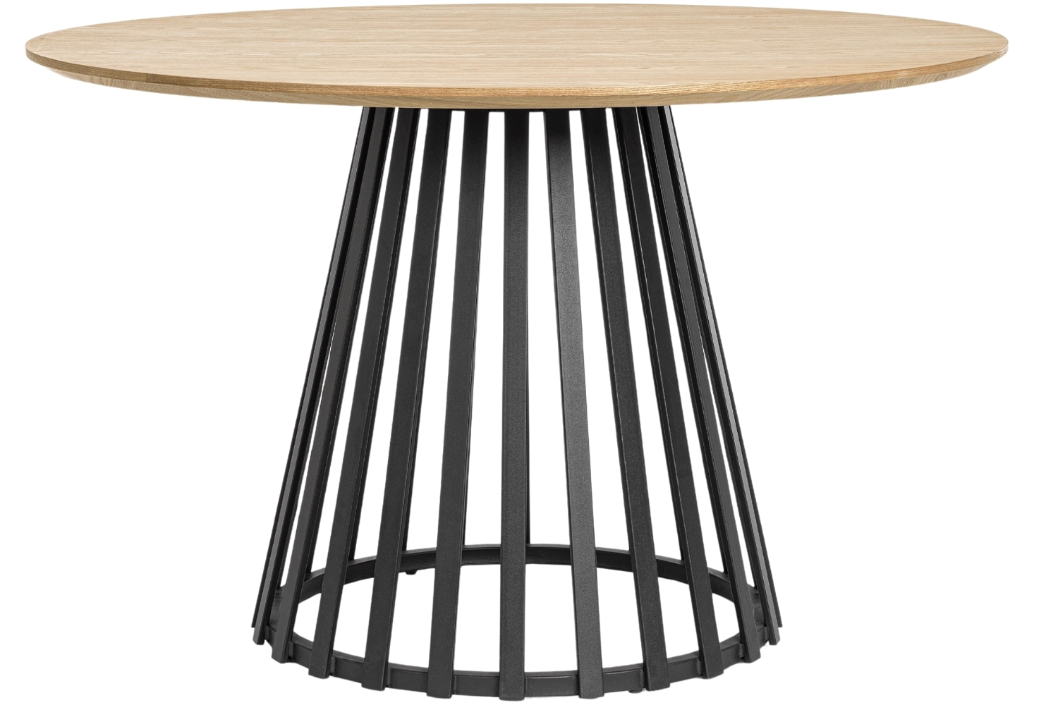 Bizzotto Dřevěný jídelní stůl s černou podnoží Cillian Ø120 cm Bizzotto