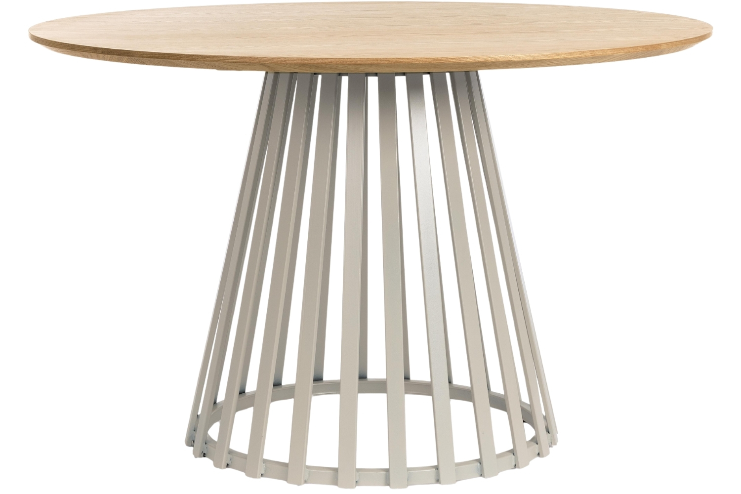 Bizzotto Dřevěný jídelní stůl s béžovou podnoží Cillian Ø120 cm Bizzotto