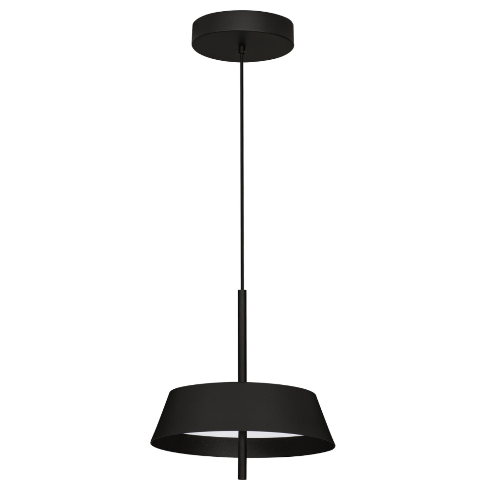 Nova Luce Černé kovové závěsné LED světlo Velio 35 cm Nova Luce