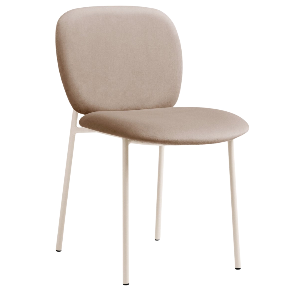 Micadoni Béžová sametová jídelní židle Caroline Micadoni