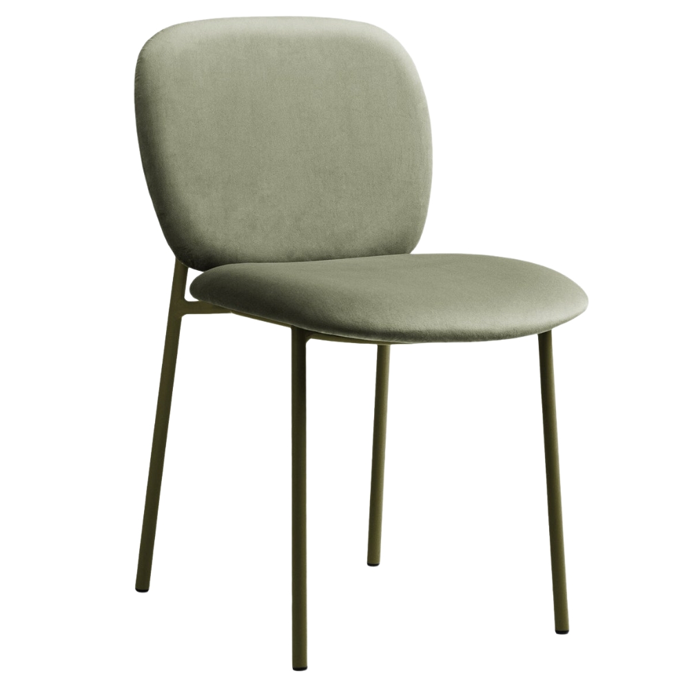 Micadoni Zelená sametová jídelní židle Caroline Micadoni