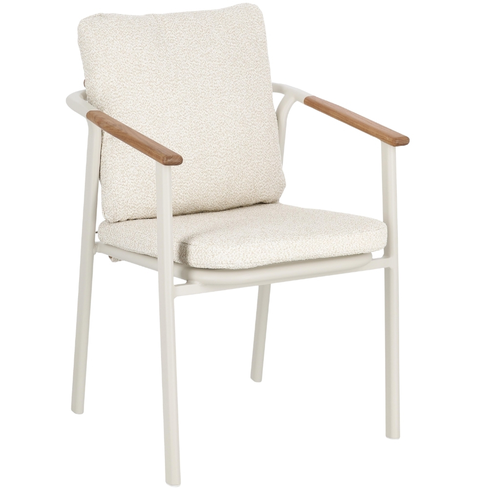 Bizzotto Béžová čalouněná zahradní židle Leonida Bizzotto