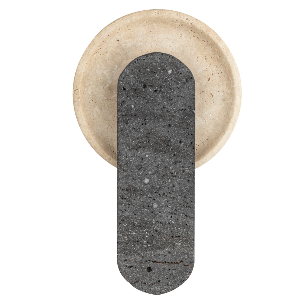 Nova Luce Černé travertinové nástěnné LED světlo Mavis Nova Luce