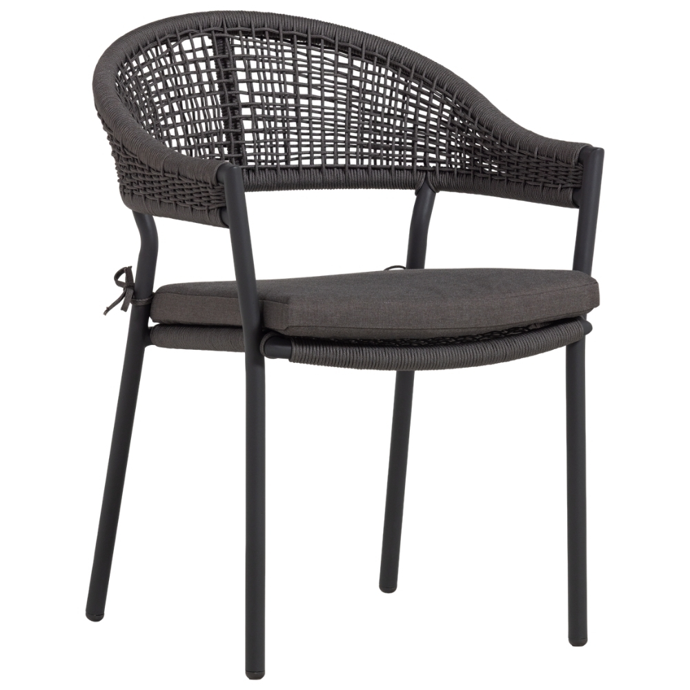 WOOOD Hnědá zahradní židle Rilo s výpletem WOOOD