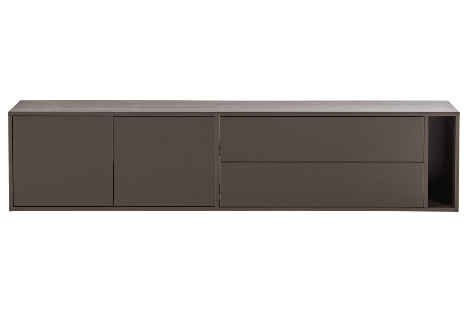 WOOOD Hnědý dřevěný TV stolek Settle Down 200 x 44 cm WOOOD