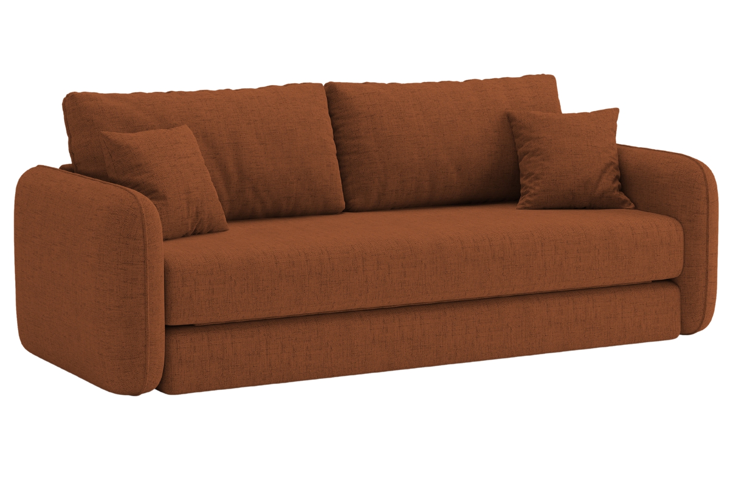 Micadoni Terakotově oranžová rozkládací pohovka Dormi 225 cm Micadoni