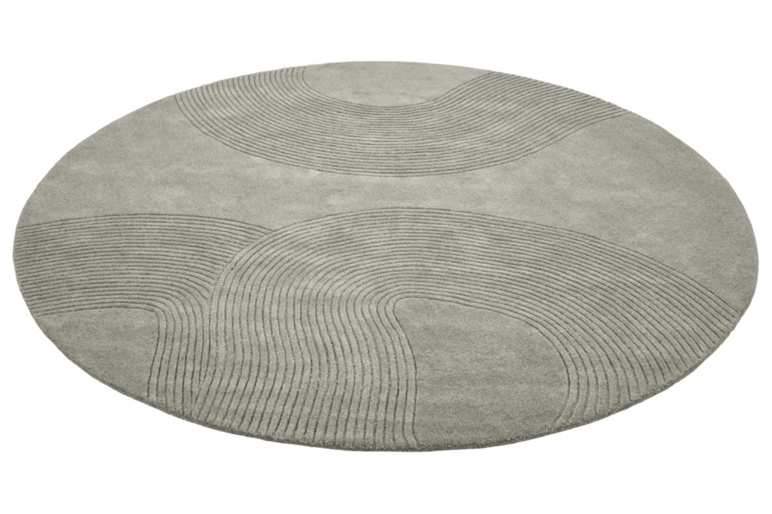 Bolia Světle šedý vlněný kulatý koberec Zen 200 cm Bolia
