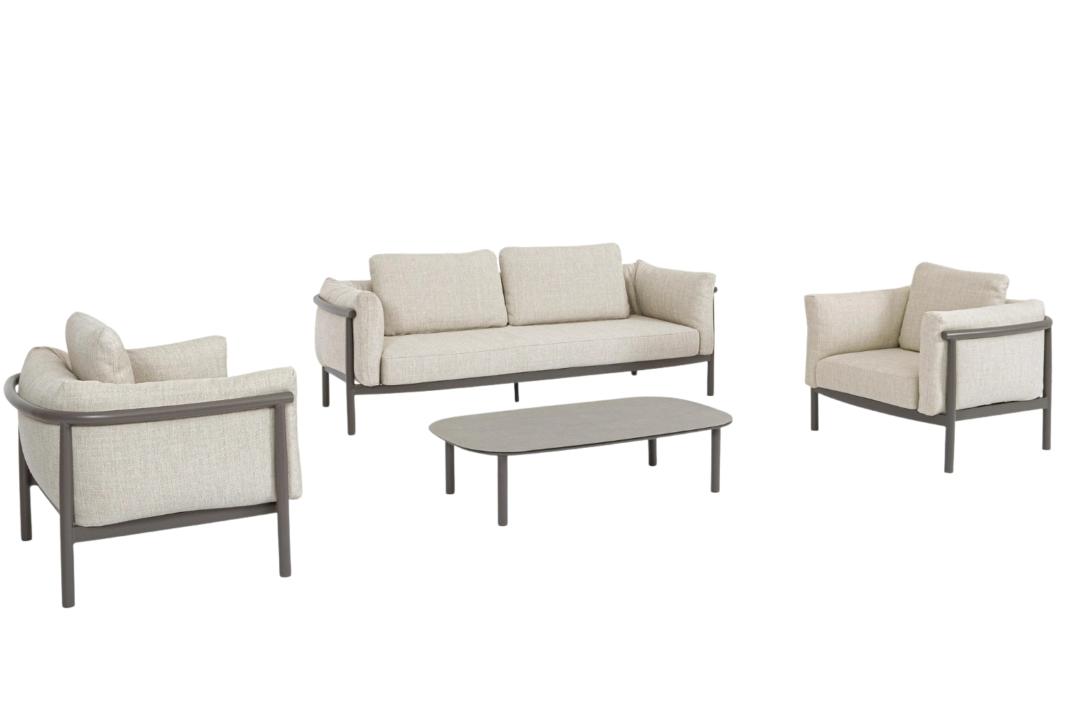 Bizzotto Béžovo-hnědý zahradní set pohovky