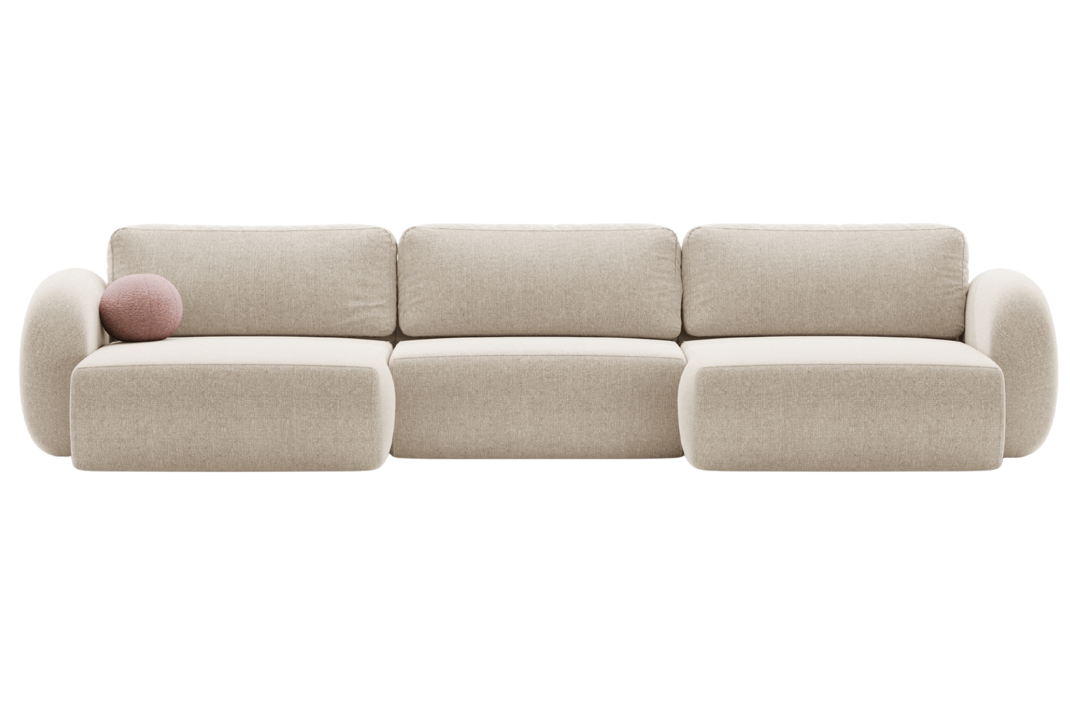 Maison Heritage Tmavě béžová rozkládací pohovka Kora 362 cm Maison Heritage