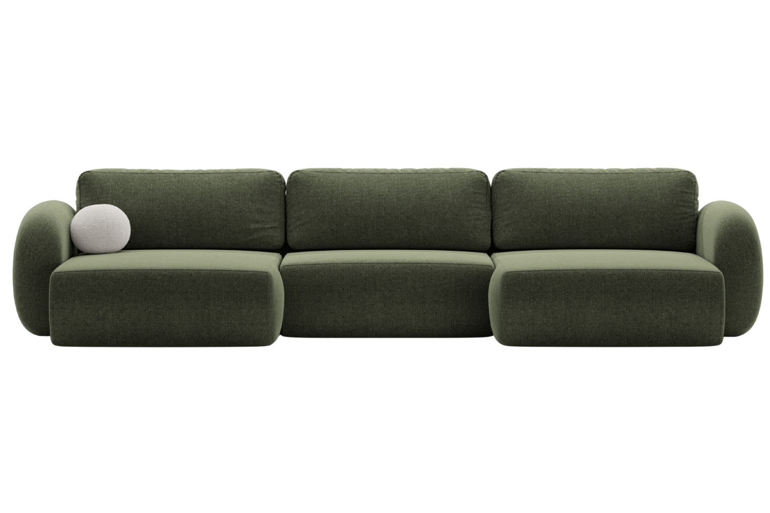 Maison Heritage Zelená rozkládací pohovka Kora 362 cm Maison Heritage