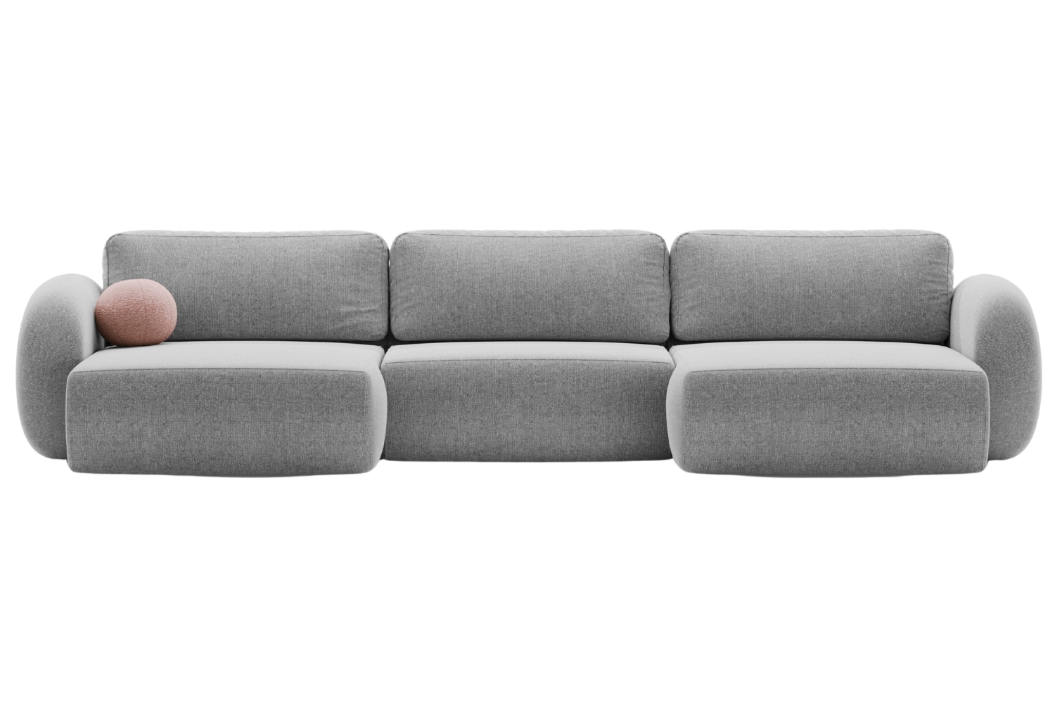 Maison Heritage Světle šedá rozkládací pohovka Kora 362 cm Maison Heritage