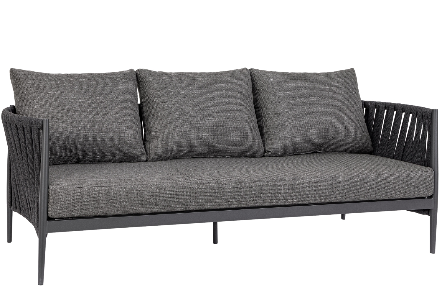 Bizzotto Tmavě šedá zahradní pohovka Jacinta 231 cm Bizzotto