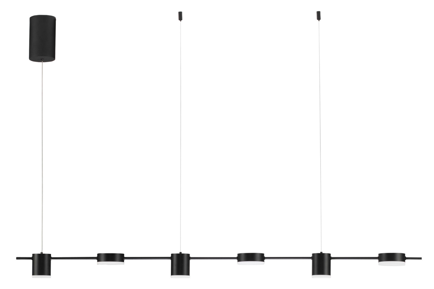 Nova Luce Černé kovové závěsné LED světlo Riaz 150 cm Nova Luce
