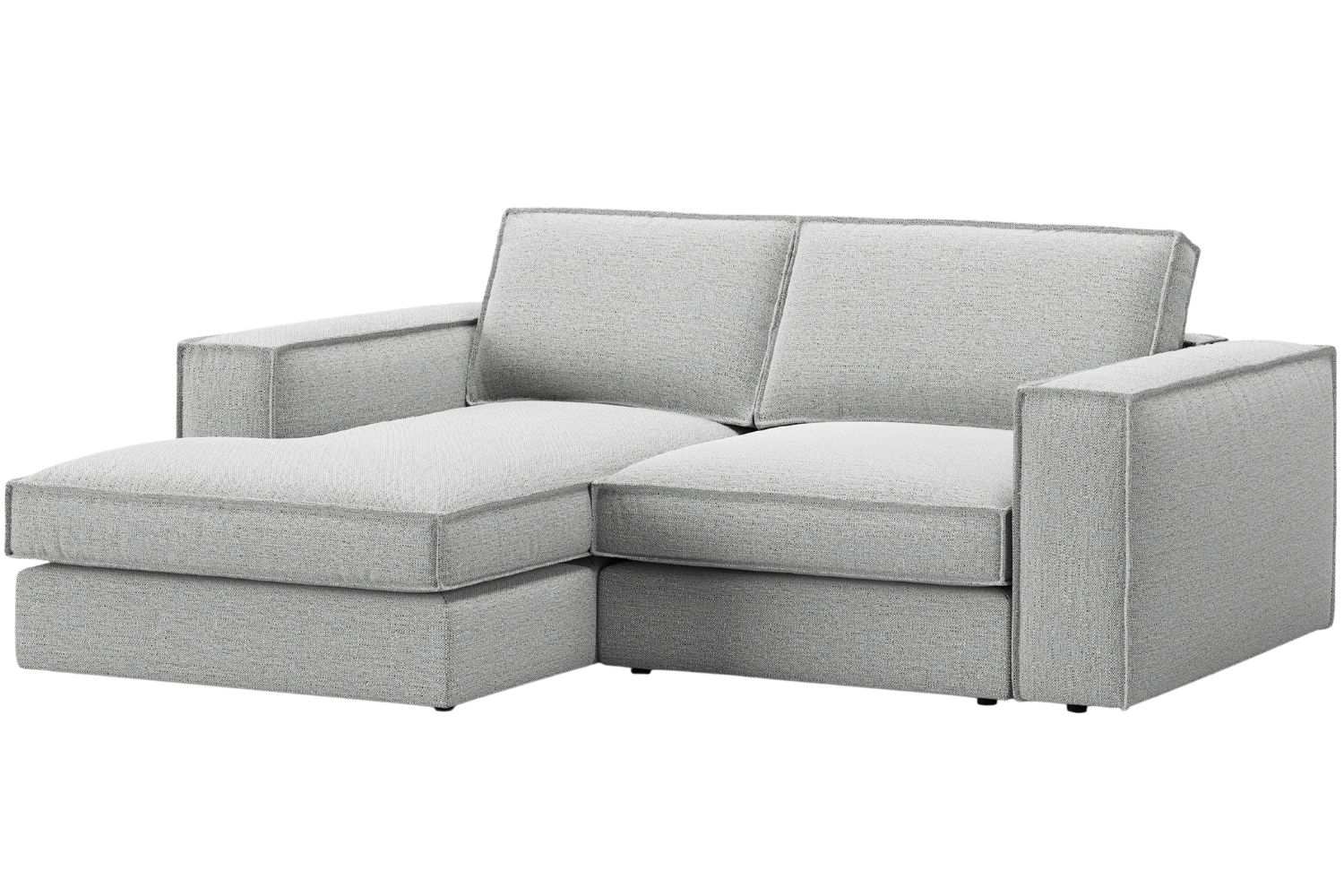 Světle šedá čalouněná rohová pohovka MICADONI Pola 226 cm