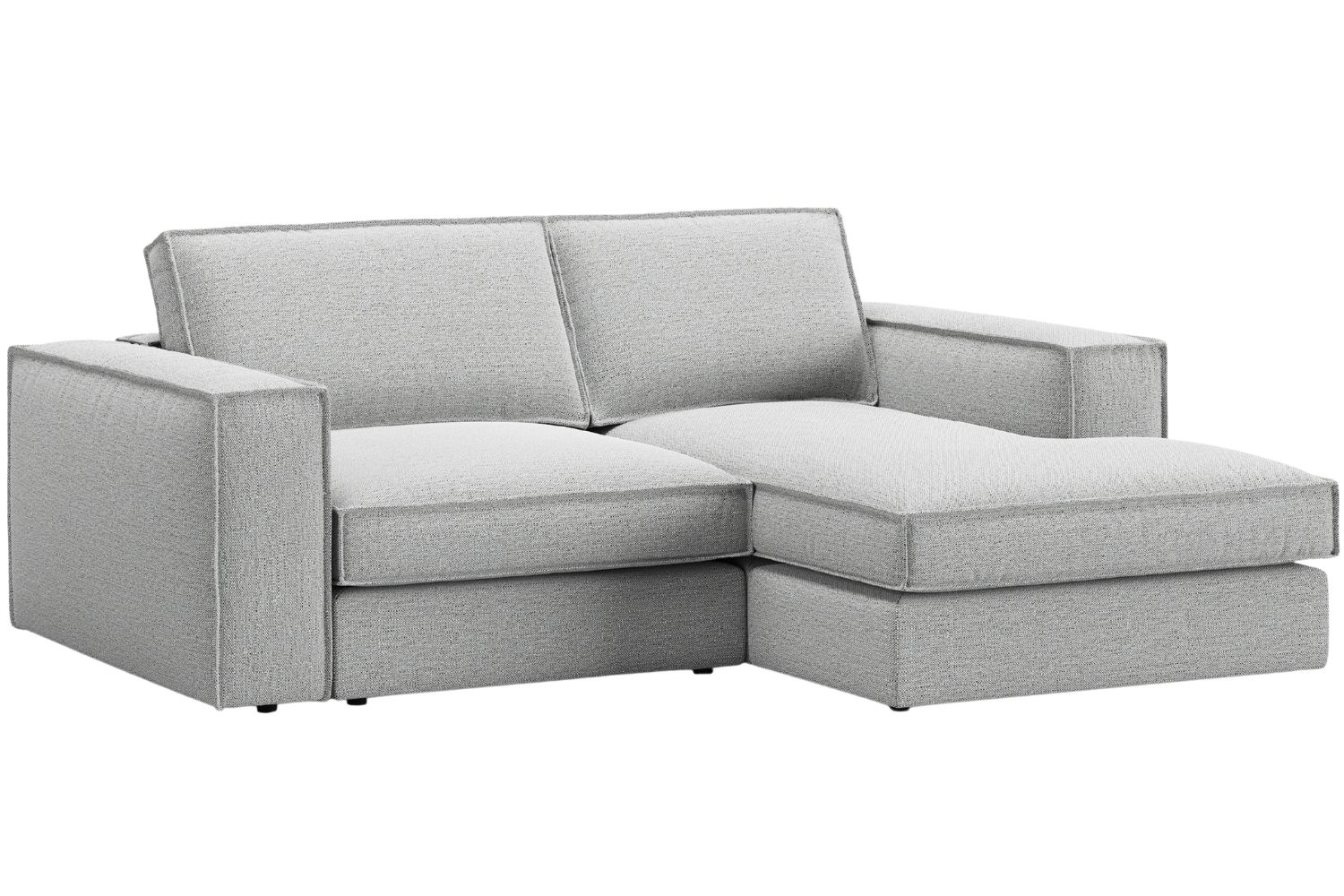 Světle šedá čalouněná rohová pohovka MICADONI Pola 226 cm